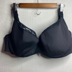 Cacique Black with lace Bra Size 46DDD